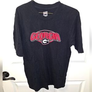 A Soffe brand Georgia Bulldog short sleeve t-shirt in a Men's medium. Black&Red